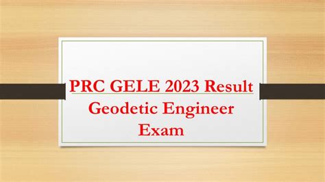 prc gele result